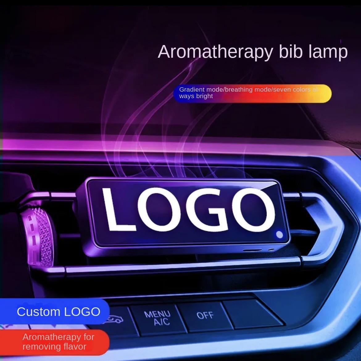 产品 Car logo air outlet aromatherapy, car atmosphere lights, car perfume, colorful car logo decorative lights